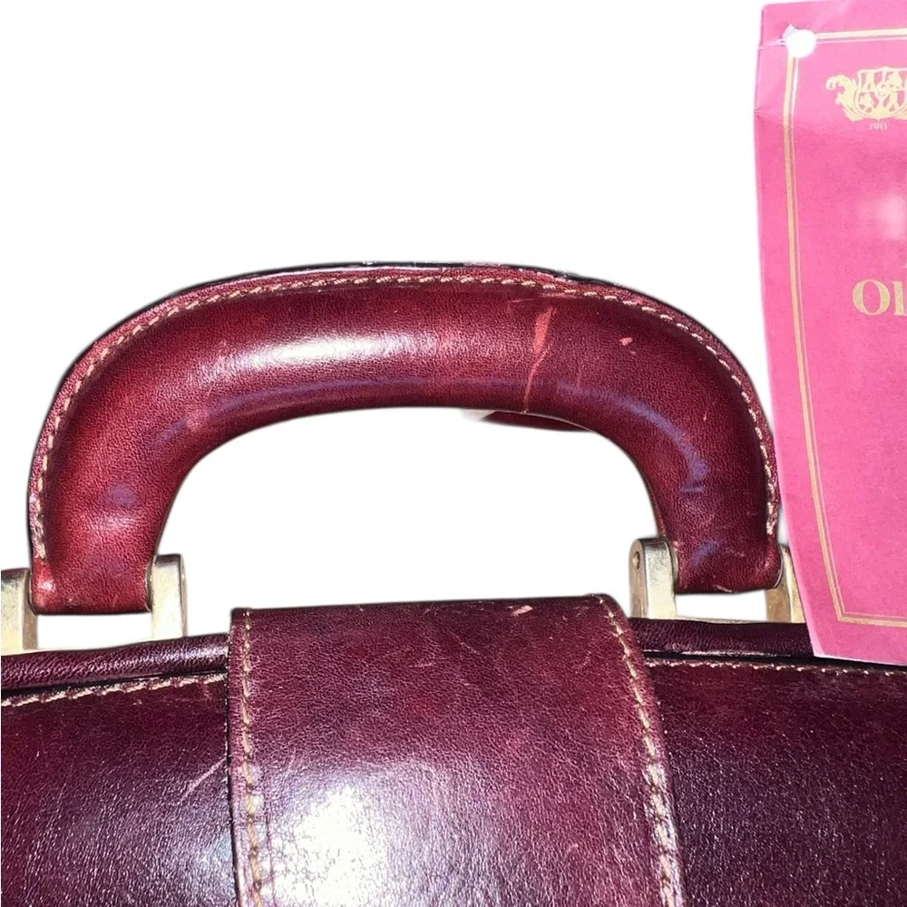 Bosca Vintage  Italian Leather Briefcase w/ key, tag & dust bag